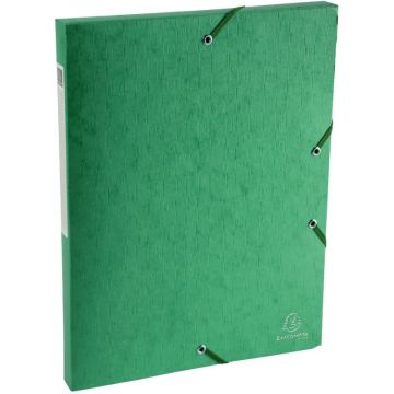Boite de classement Exabox Scotten en carte lustrée, dos 25 mm, vert