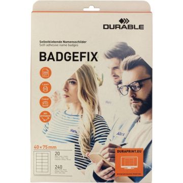 Paquet de 240 badges adhésifs 40x75mm