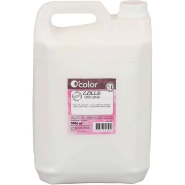 Bidon de 5 litres de colle vinylique blanche OCOLOR