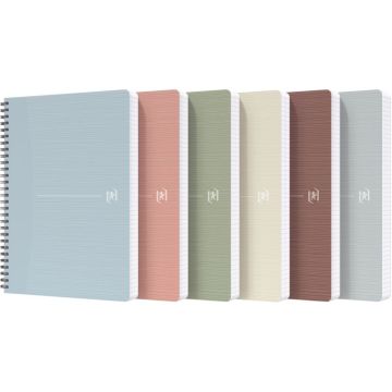 Cahier à reliure intégrale OXFORD MY REC'UP, 180 pages, format A5, quadrillé 5x5