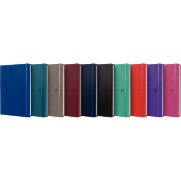 Carnet SIGNATURE, 160 pages, format A5, quadrillé 5x5, coloris classiques assortis