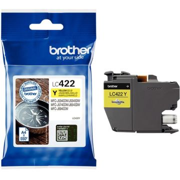 Brother BOUSSOLE cartouche jet d'encre jaune authentique ( LC422Y)