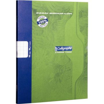 Lot de 10 cahiers de brouillon 96 pages seyès 56g, format 17x22 cm