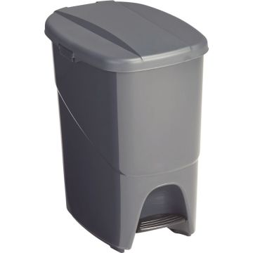 Poubelle duo à pédale 25 litres anthracite/noir