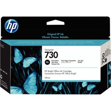 HP 730 cartouche d'encre noire photo authentique (P2V67A)