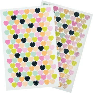 Pochette de 2 720 gommettes coeur