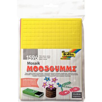 Sac de 6 feuilles mosaïque mousse 15x20 cm adhésives
