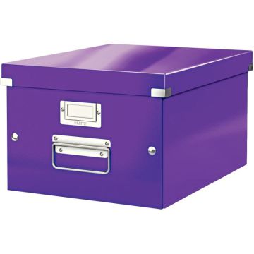 Boite de rangement en carton Click&Store WOW A4 violet