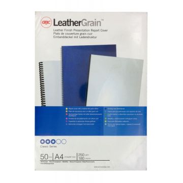 Paquet de 25 couvertures grain cuir blanc +25 couvertures PVC