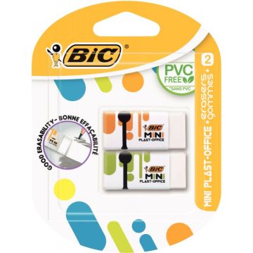 blister de 2 gommes bic mini