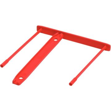 Boite de 100 relieurs d'archives rouge 8cm