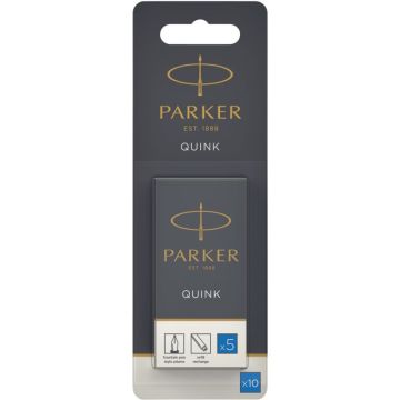 Blister de 10 cartouches longues Quink bleues
