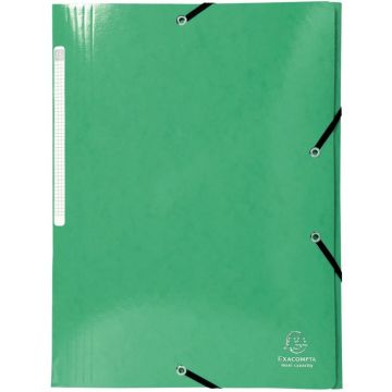 Chemise 3 rabats à élastiques en carte lustrée 425g, vert foncé