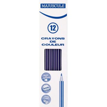 Boite de 12 crayons de couleur majuscule violet