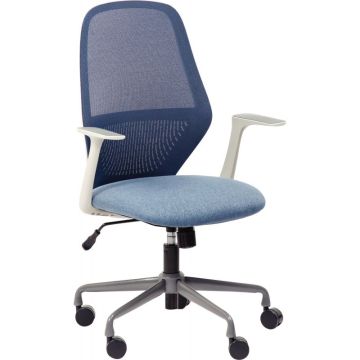 Siège ambiance Ekley structure gris clair/assise et résille bleu