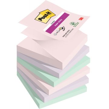 Lot de 6 blocs z notes super sticky post-it 90 feuilles 76x76mm collection soulful