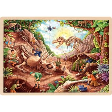 Puzzle 192 pièces en bois, la paléontologie