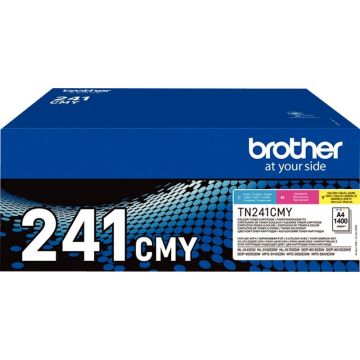 Brother TN241CMY pack de 3 toners laser cyan, magenta et jaune authentique