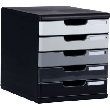 Module 5 tiroirs MODULO noir/gris