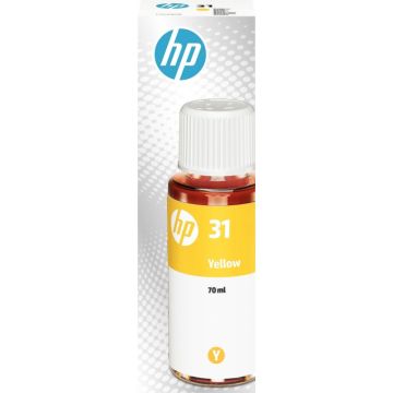 HP 31 flacon d'encre jaune authentique (1VU28AE)