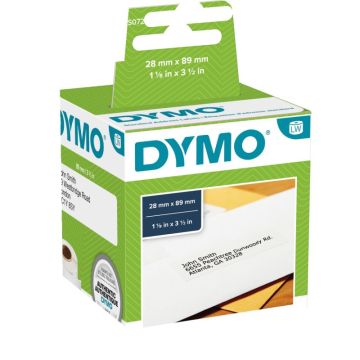 Pack de 12 rouleaux de 130 étiquettes adressage 28 x 89 mm