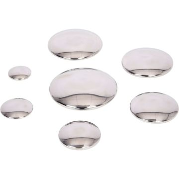 Boite de 7 galets argent tailles assorties