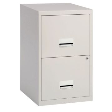 Classeur 2 tiroirs pour dossiers suspendus ECO gris clair