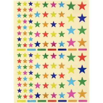 Pochette 624 gommettes étoiles couleurs assorties