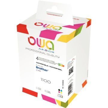 OWA lot 4 cartouches encre NCMJ remanufacturées compatibles Brother LC1100VALBP
