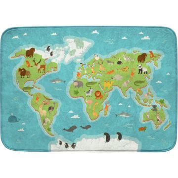 Tapis ULTRASOFT 150x100cm la carte du monde