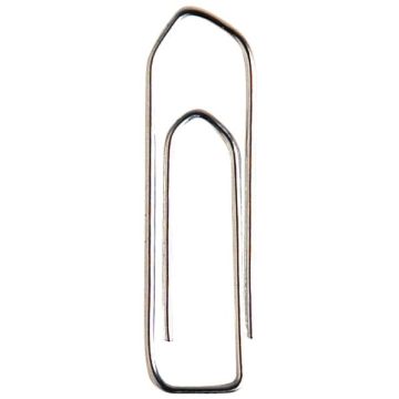 Boîte de 1000 trombones 25 mm, en acier galvanisé bout chevron