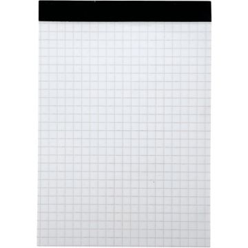 Bloc de bureau sans couverture format A6, quadrillé 5x5, papier 60g