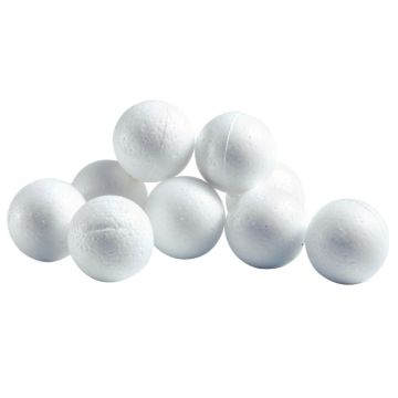 Lot de 10 boules en styropor, diamètre 5 cm