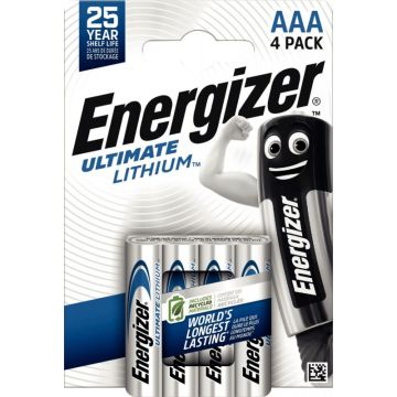 Blister 4 piles 1,5V Ultimate Lithium AAA