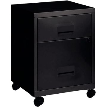 Caisson mobile 2 tiroirs noir