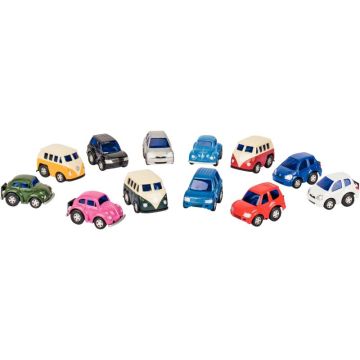 Lot de 12 véhicules rétro à friction 5 cm