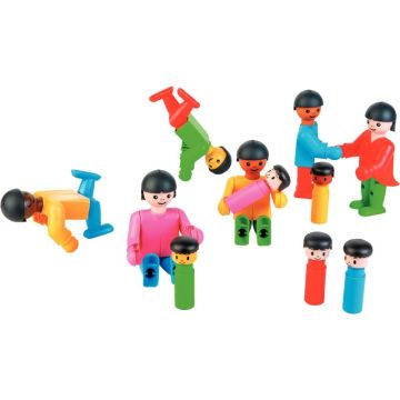 Lot de 11 personnages POLY'M,  47 pièces
