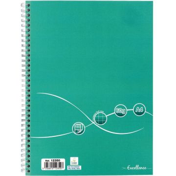 Cahier à reliure intégrale Excellence 160 pages, format A4, quadrillé 5x5, papier 60g