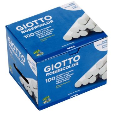 Boîte de 100 craies cylindriques Robercolor blanc