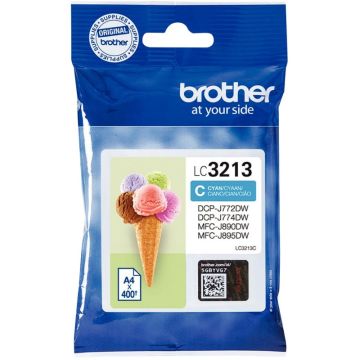 Brother GLACE cartouche jet d'encre cyan haute capacité authentique (LC3213C)