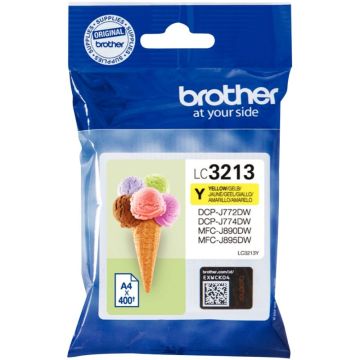 Brother GLACE cartouche jet d'encre jaune haute capacité authentique (LC3213Y )