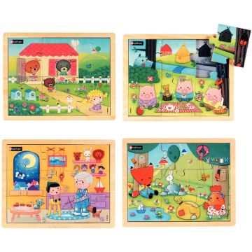 Lot de 4 puzzles, les contes n°1