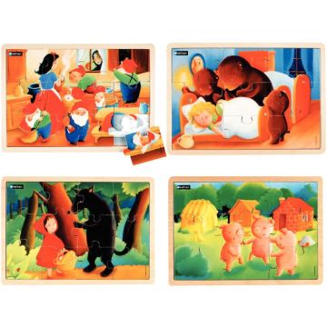 Lot de 4 puzzles, les contes n°2