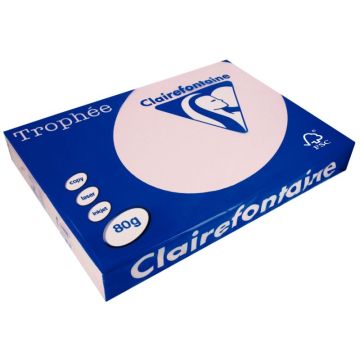 Ramette de 500 feuilles format A4 80g rose CLAIREFONTAINE