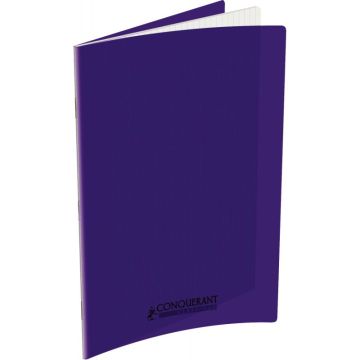Piqûre 48 pages 24x32 cm seyès 90g couverture en polypropylène violet