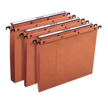 Paquet de 25 dossiers suspendus ULTIMATE en kraft 240g pour tiroir, dos 30 mm, orange