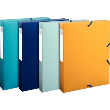 Boîte de classement BEEBLUE en polypropylène recyclé, dos 40 mm, coloris assortis