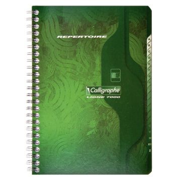 Répertoire à reliure intégrale 100 pages, format 9 x 14 cm, quadrillé 5x5