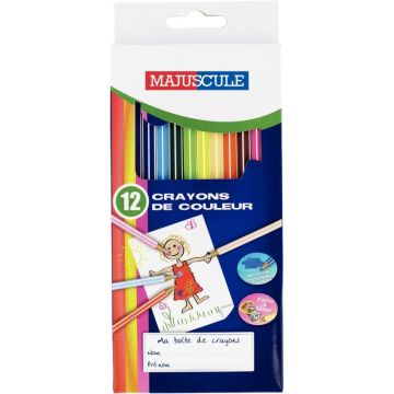 Boîte de 12 crayons de couleur Majuscule
