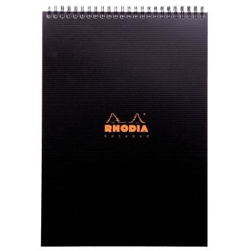 Bloc Notepad RHODIACTIVE à reliure intégrale 80 feuilles Feuillets micro-perforés détachables format A4 (21x297 cm) 5x5